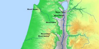 Karta över israels berg