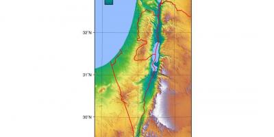 Karta över israel höjd