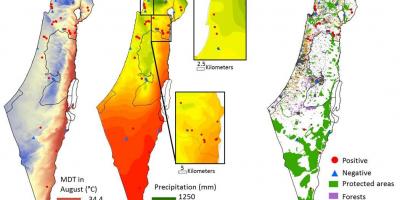 Karta över israel klimat
