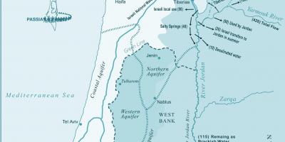Karta över israel river