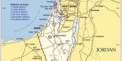 Israel regioner karta